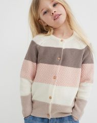 22Y1-023 H&M Textured-knit Cardigan - BÉ GÁI