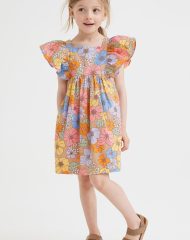 22G3-019 H&M Cotton Dress - 4-6 tuổi