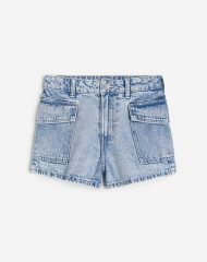 23L3-051 H&M Relaxed Fit High Denim Shorts - 10-12 tuổi