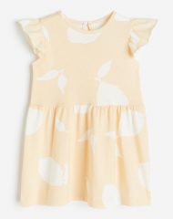 23O1-003 H&M Ruffle-trimmed Jersey Dress - 18-24 tháng