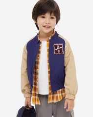 23D2-078 H&M Color-block Nylon Jacket - 6-8 tuổi