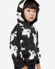 23D2-067 H&M Printed Hoodie - Áo thun bé trai