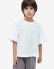 24L1-039 H&M Oversized Double-layer T-shirt - Áo thun bé trai