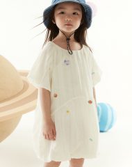 24L1-018 H&M Embroidered dress - 6-8 tuổi