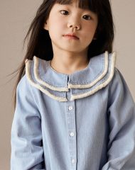 24L1-006 H&M Collared Denim Blouse - 4-6 tuổi