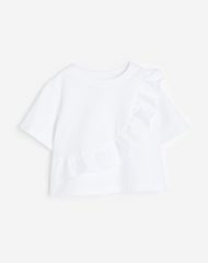 24L1-001 H&M Ruffle-trimmed T-shirt - BÉ GÁI