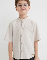 22Y3-015 H&M Short-sleeved Henley Shirt - 6-8 tuổi