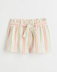 22U1-029 H&M Linen-blend Shorts - Quần short, quần lửng bé gái